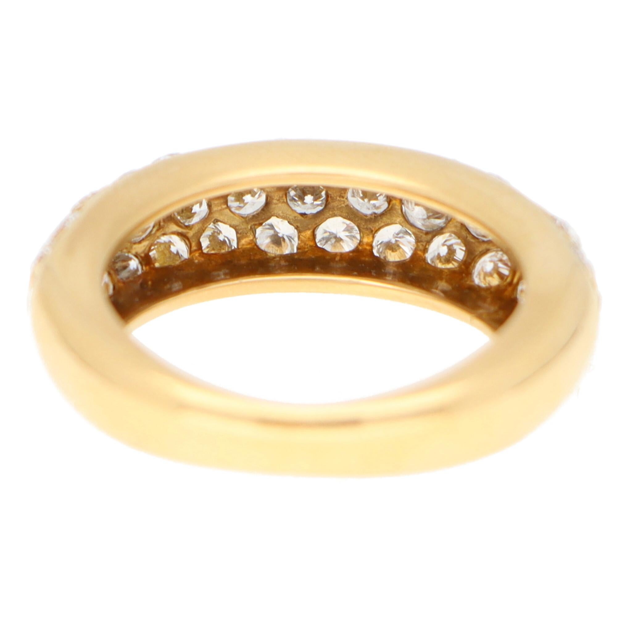 Vintage Cartier Diamond Mimi Bombe Ring Set in 18k Yellow Gold In Good Condition In London, GB