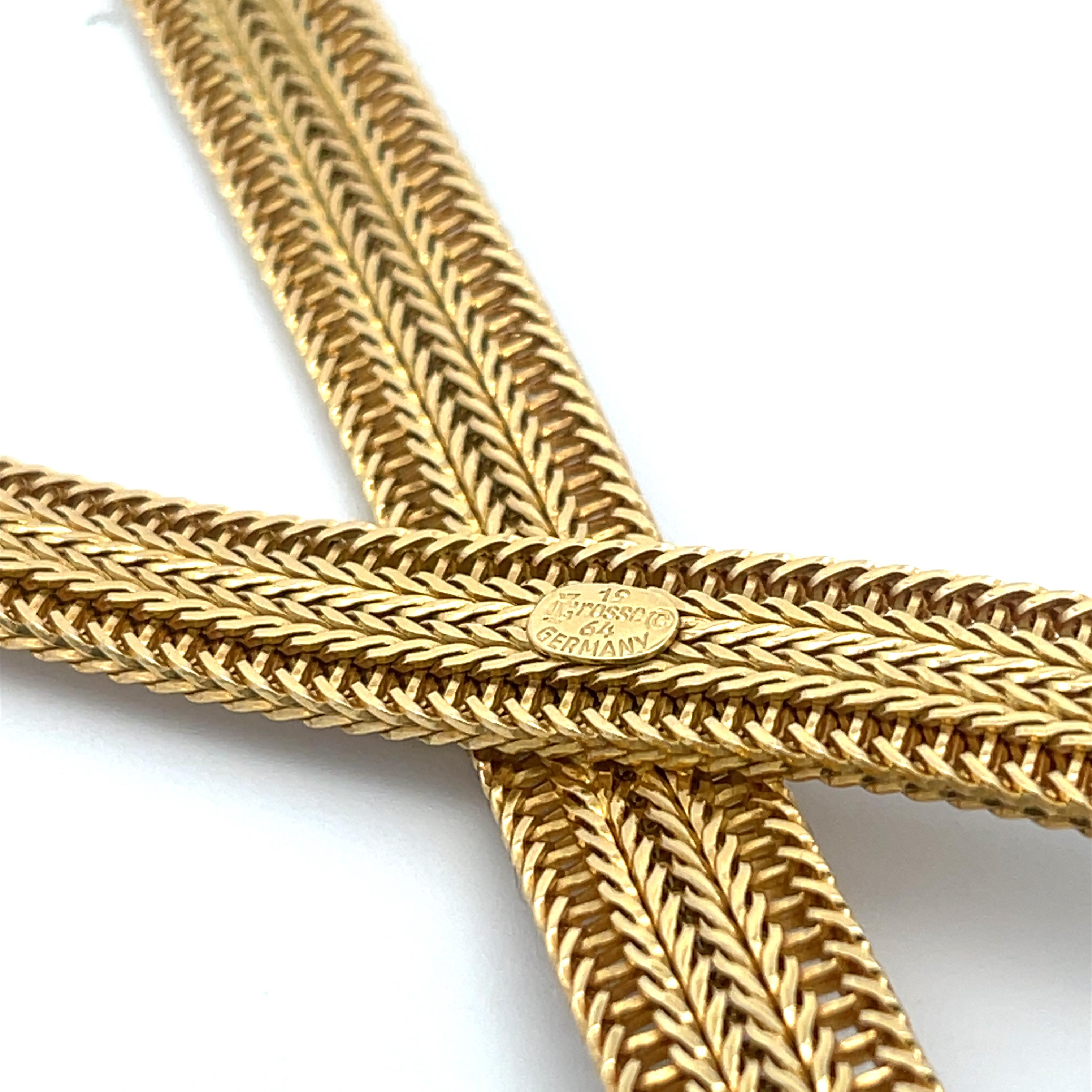 Vintage Cartier Diamond Necklace 18K Yellow Gold In Excellent Condition In Dallas, TX