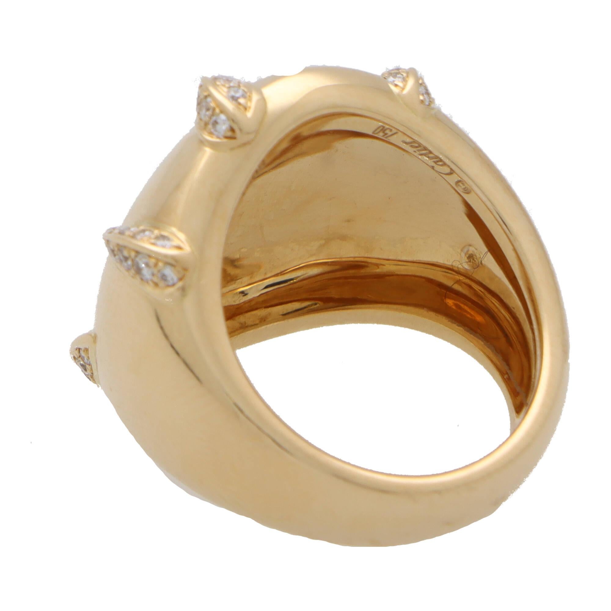 Vintage Cartier Diamant ''Panther Claw'' Kleid Ring in 18k Gelbgold im Zustand „Hervorragend“ im Angebot in London, GB
