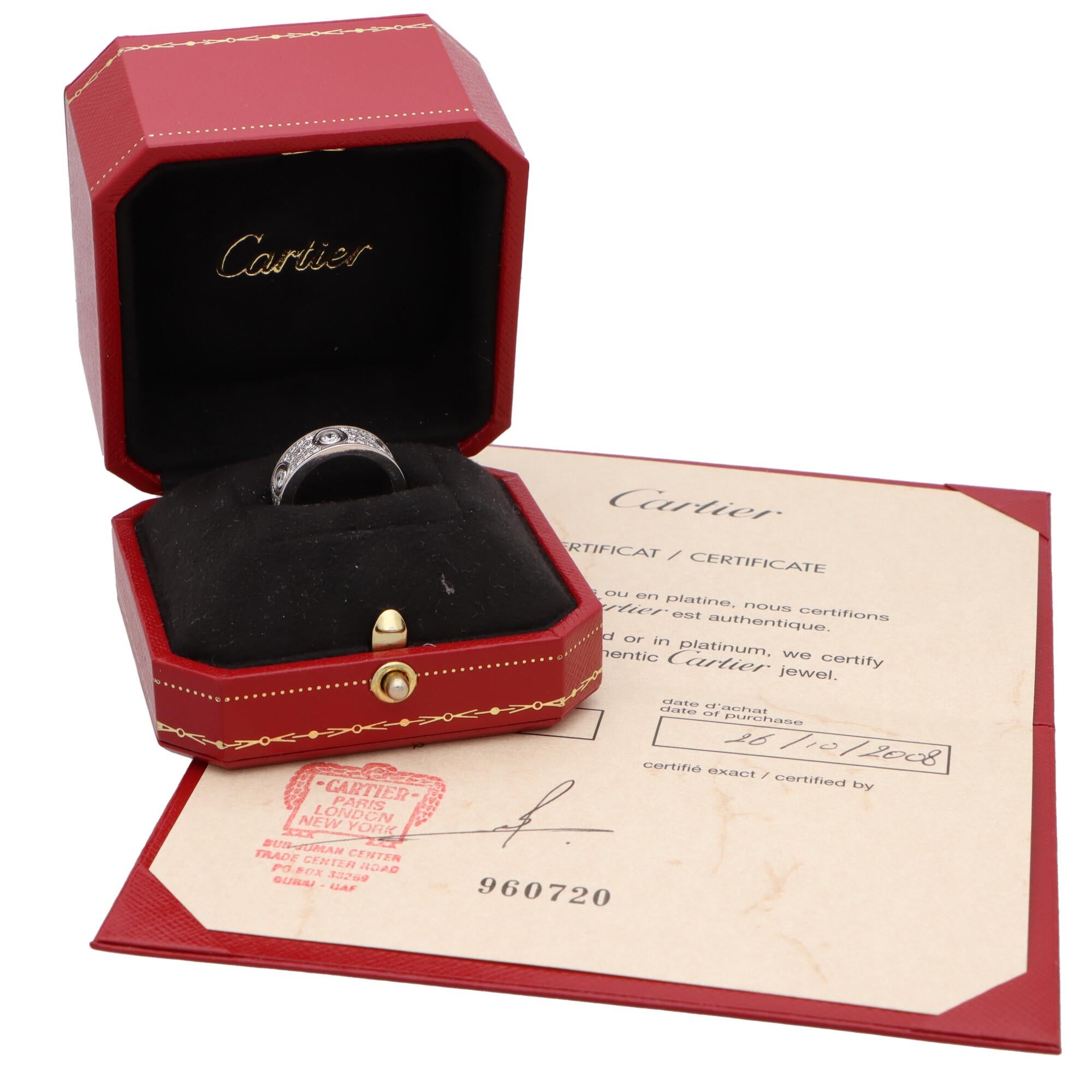 cartier love ring with engagement ring