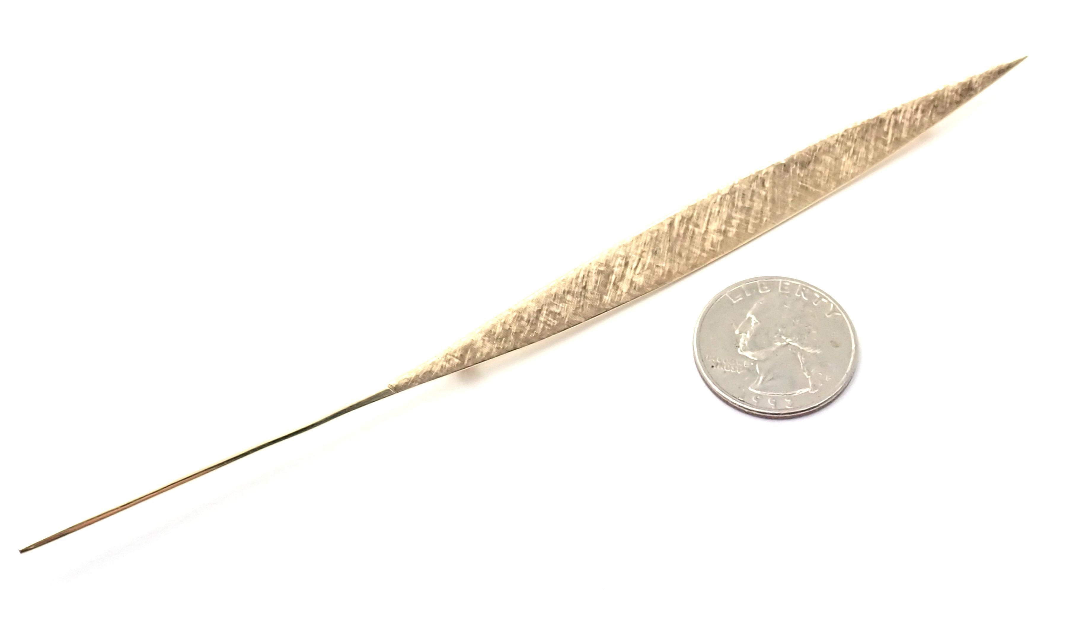 18k Yellow Gold Vintage Long Quill Brooch Pin by Dinh Van for Cartier. 
Details: 
Length: 6.5
