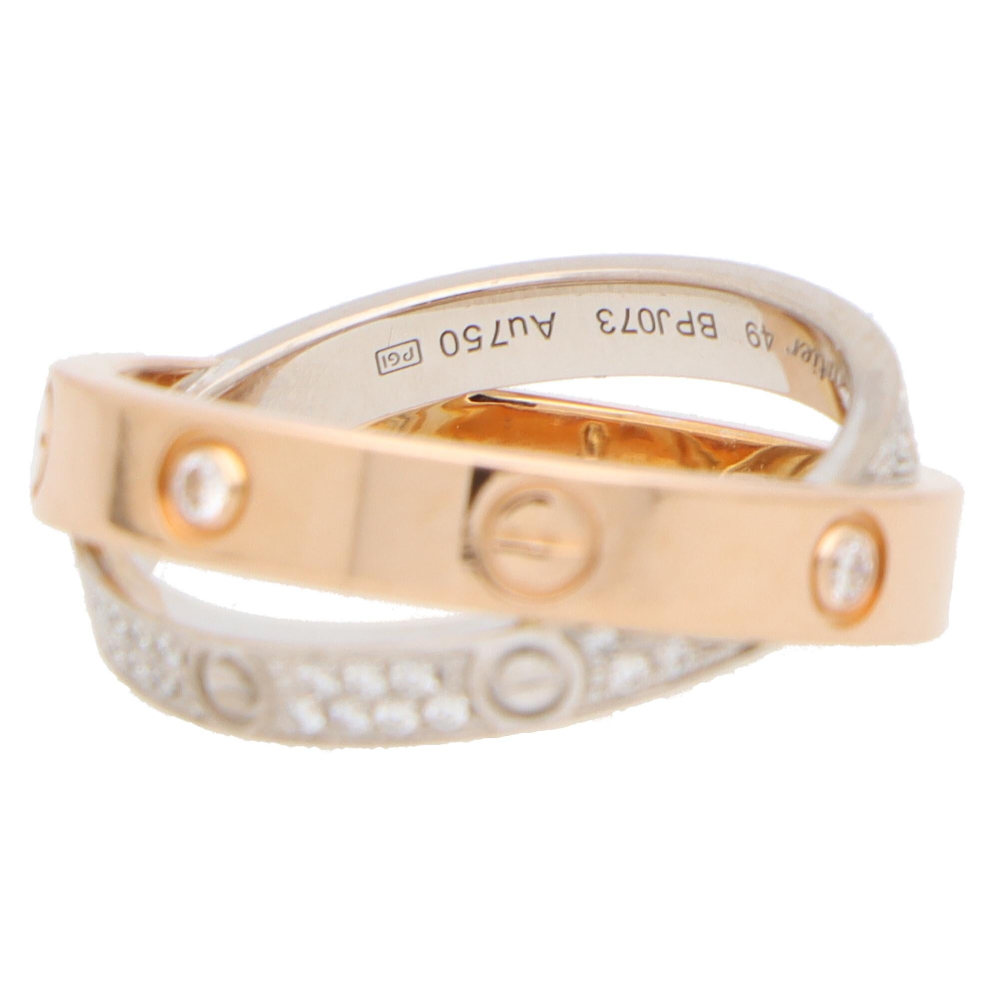 cartier double love ring