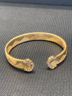 Vintage Cartier Double C Cuff Bangle
