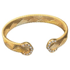 Vintage Cartier Double C Cuff Bangle