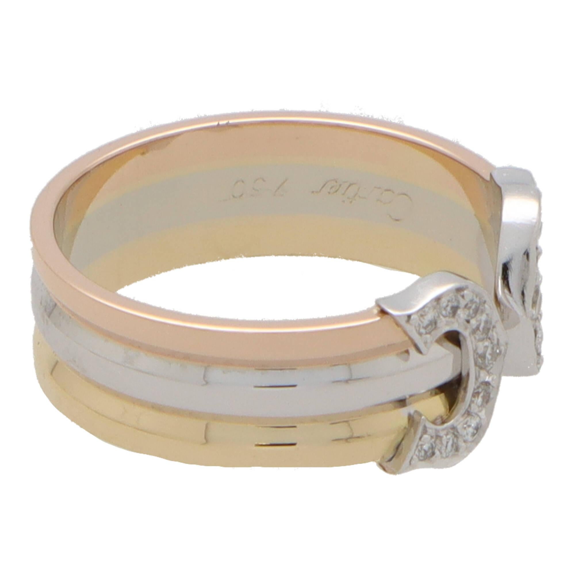 vintage cartier double c ring