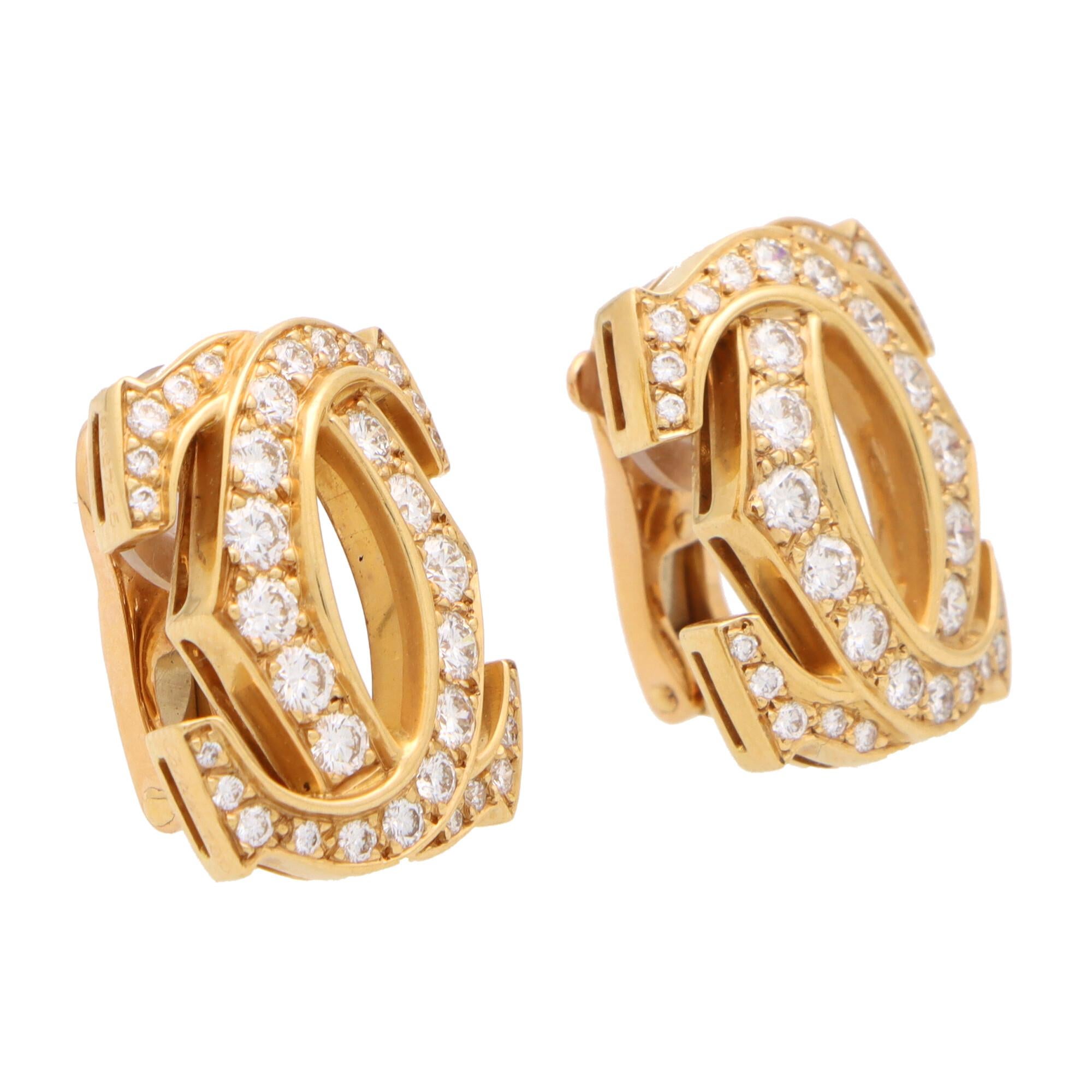 cartier double c earrings