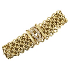 Used Cartier Double C Penelope Gold Diamond Bracelet