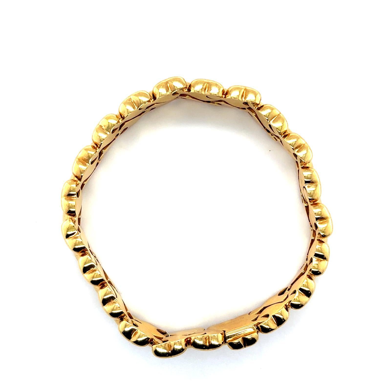 Vintage Cartier Bracelet Double Coeur Or Jaune 18 carats en vente 8