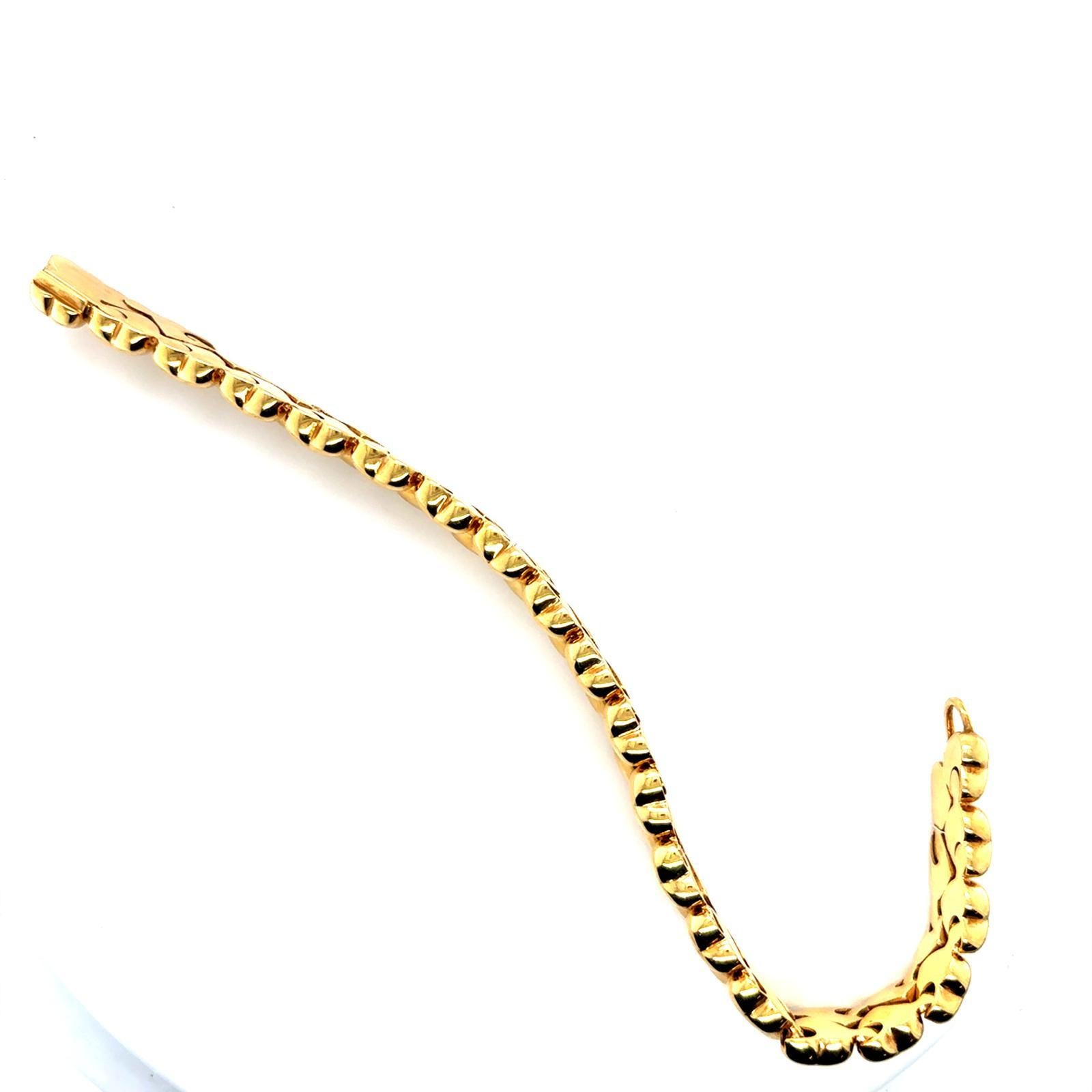 Vintage Cartier Bracelet Double Coeur Or Jaune 18 carats en vente 3
