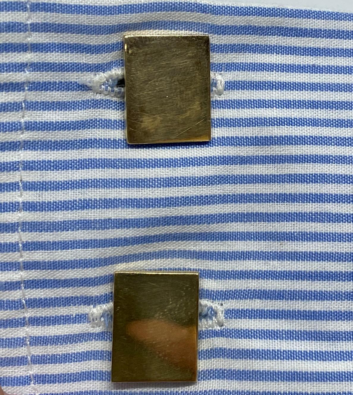 Vintage Cartier Double-Sided Rectangular Cufflinks in Yellow Gold 6
