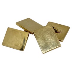Vintage Cartier Double-Sided Rectangular Cufflinks in Yellow Gold
