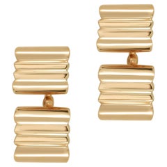 Cartier Double Sided Yellow Gold Vintage Cufflinks