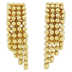 Vintage Cartier Draperie 18k Gold Earrings