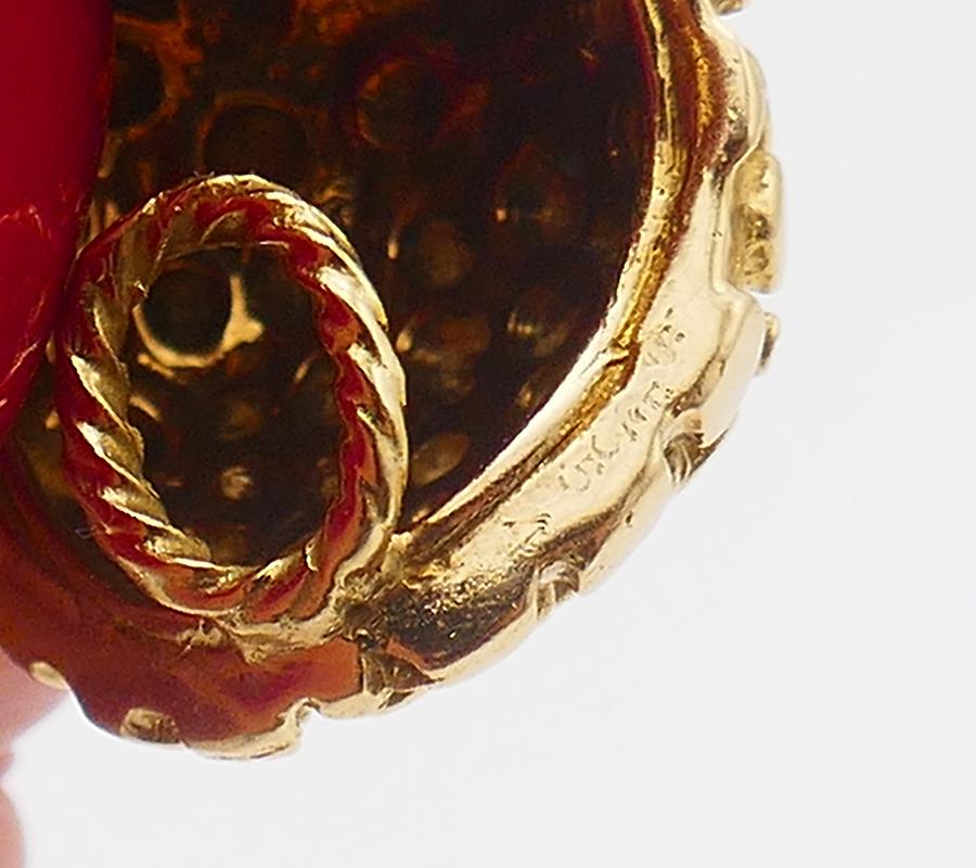 Vintage Cartier Ohrringe 18k Gold Clip-On Estate Jewelry im Angebot 7