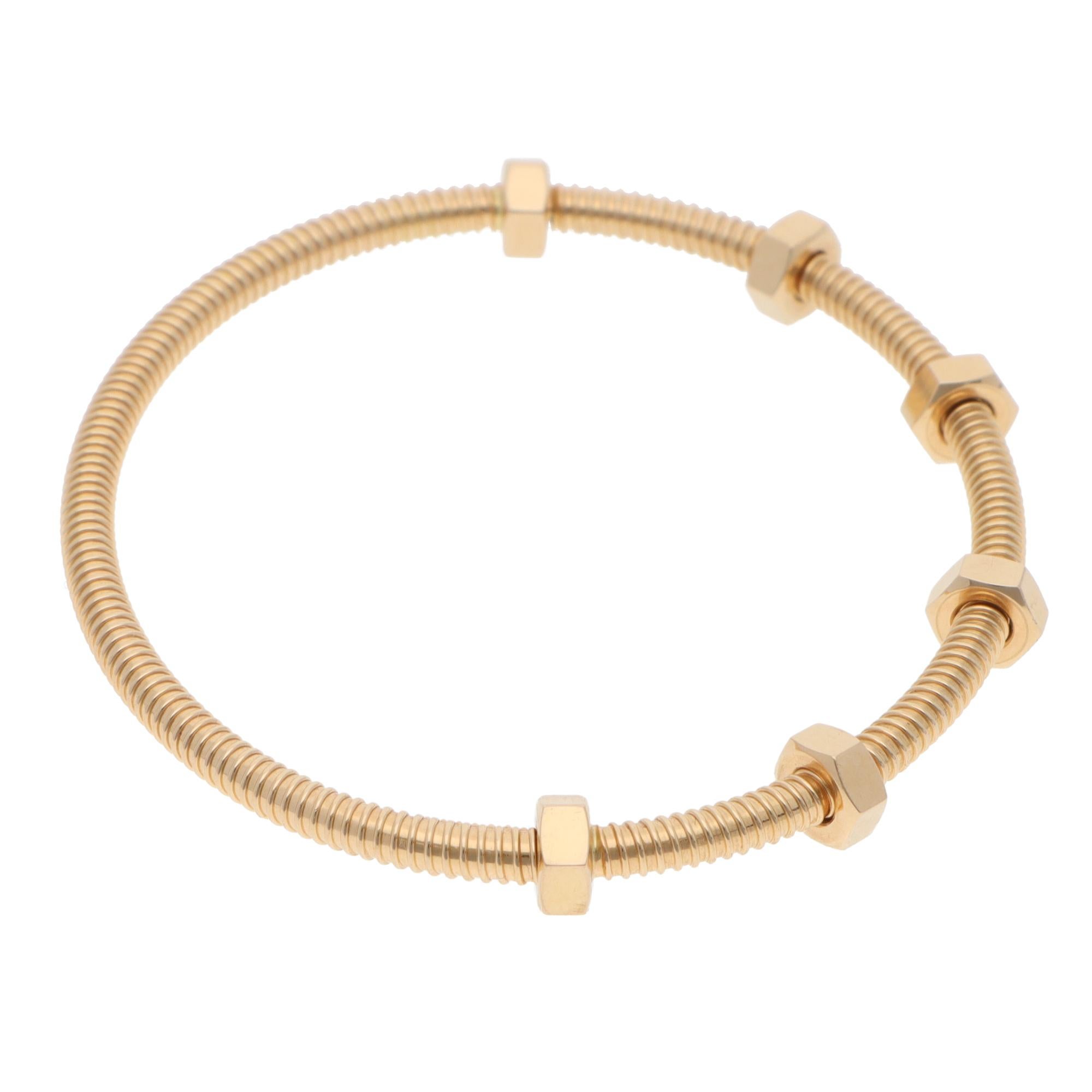 Vintage Cartier Ecrou de Cartier Bracelet in Yellow Gold In Excellent Condition In London, GB
