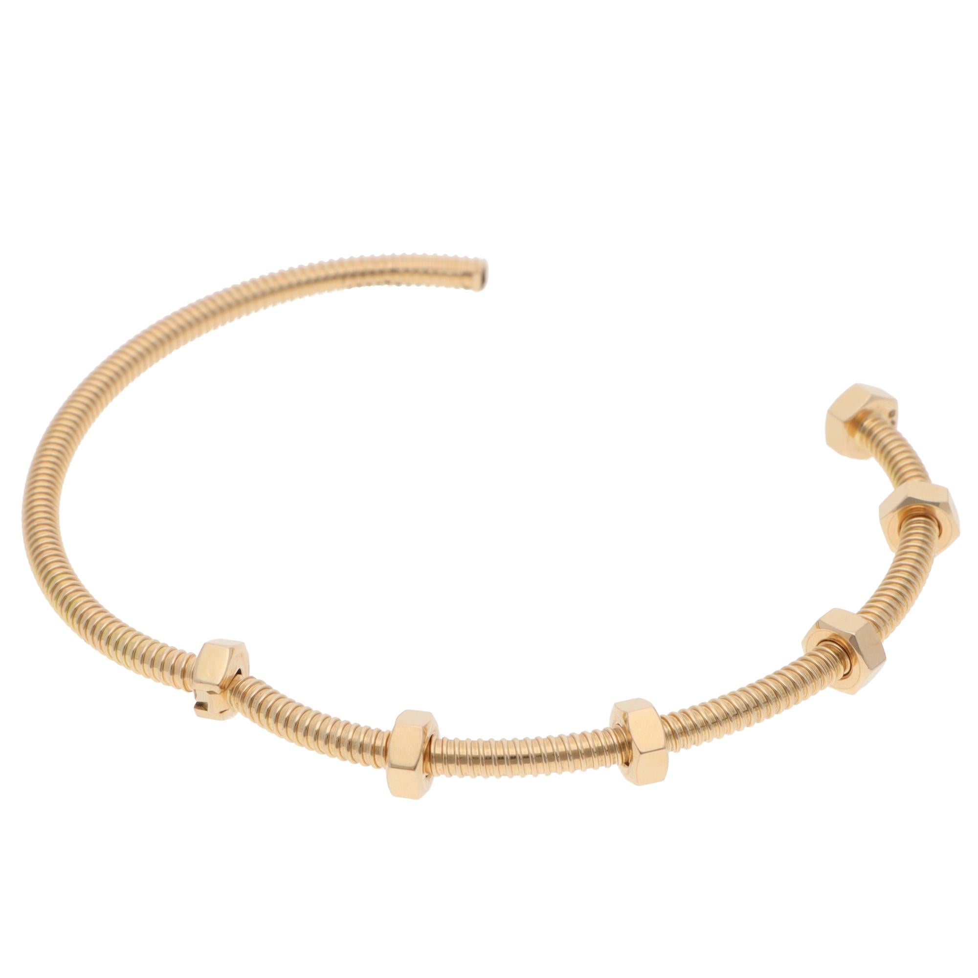 Women's or Men's Vintage Cartier Ecrou de Cartier Bracelet in Yellow Gold