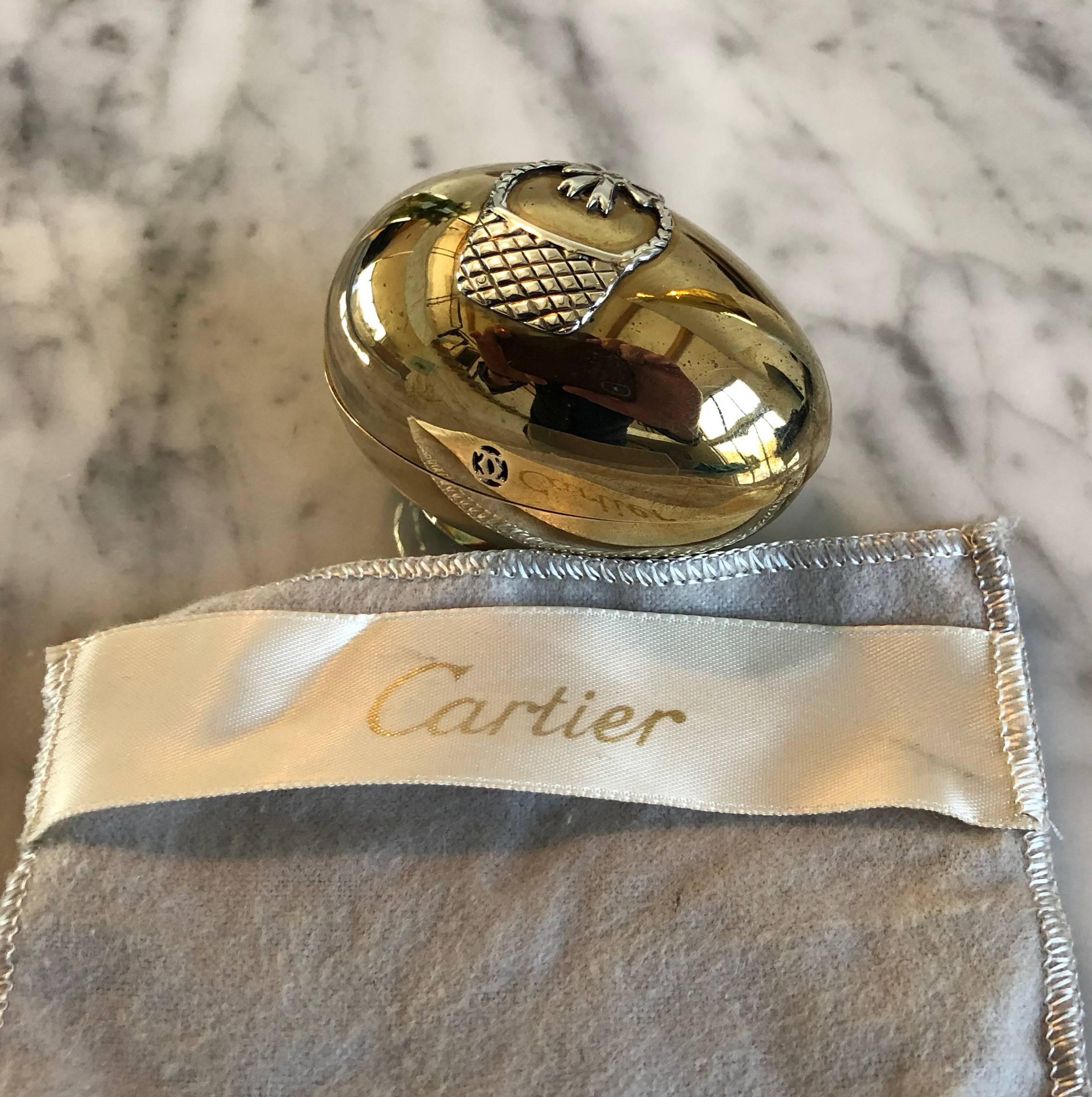 Cartier Egg with Surprise Rabbit, 18 Karat Silver, Bronze Edition of ...