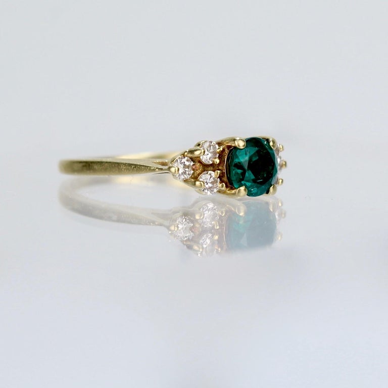 Vintage Cartier Emerald, Diamond, and 18 Karat Gold Cocktail Ring at ...