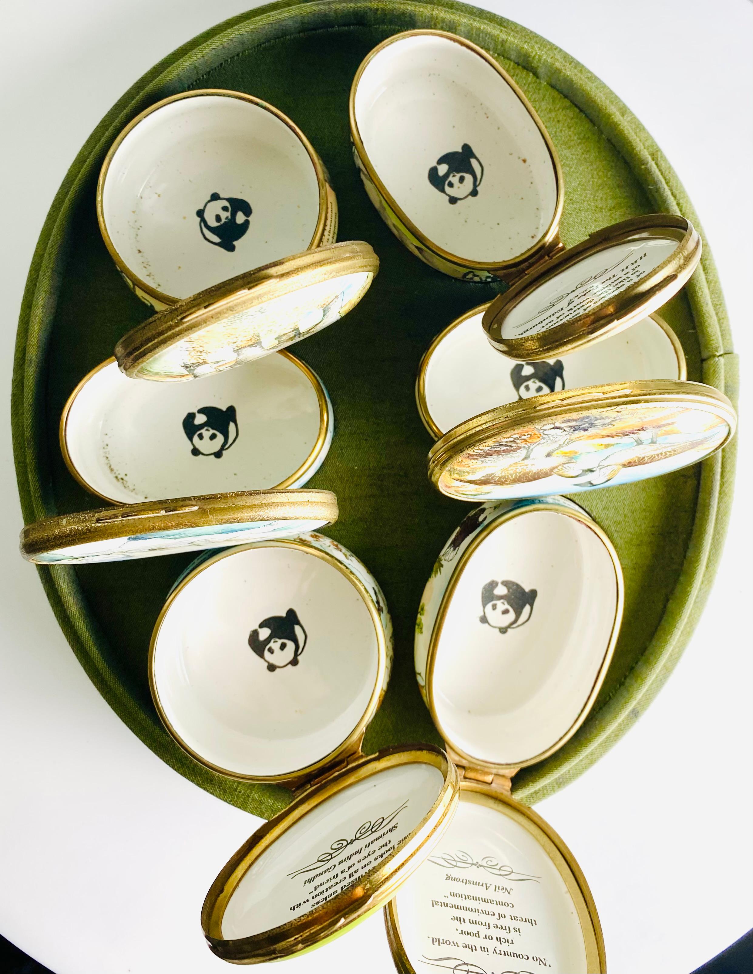 Vintage Cartier Enamel Boxes Limited Edition Bilston & Battersea World Wildlife For Sale 7