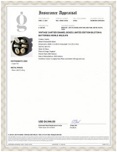 Vintage Cartier Emaille-Boxen Limited Edition Bilston & Battersea World Wildlife