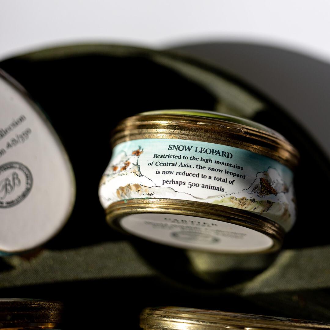 Vintage Cartier Enamel Boxes Limited Edition Bilston & Battersea World Wildlife For Sale 9