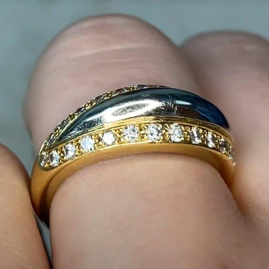 Taille ronde Bague de fiançailles Cartier, or blanc 18 carats en vente