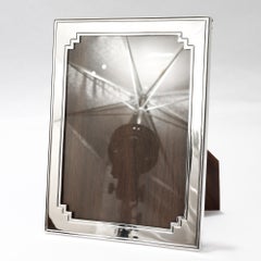 Vintage Cartier Engraved Sterling Silver Art Deco Style Picture or Photo Frame