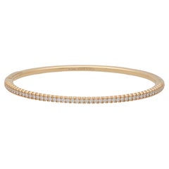 Cartier Etincelle Bracelet jonc à charnière vintage en or rose 18 carats serti de diamants