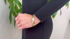 Vintage Cartier Französisch 18 Karat Gold Trinity Armreif Armband