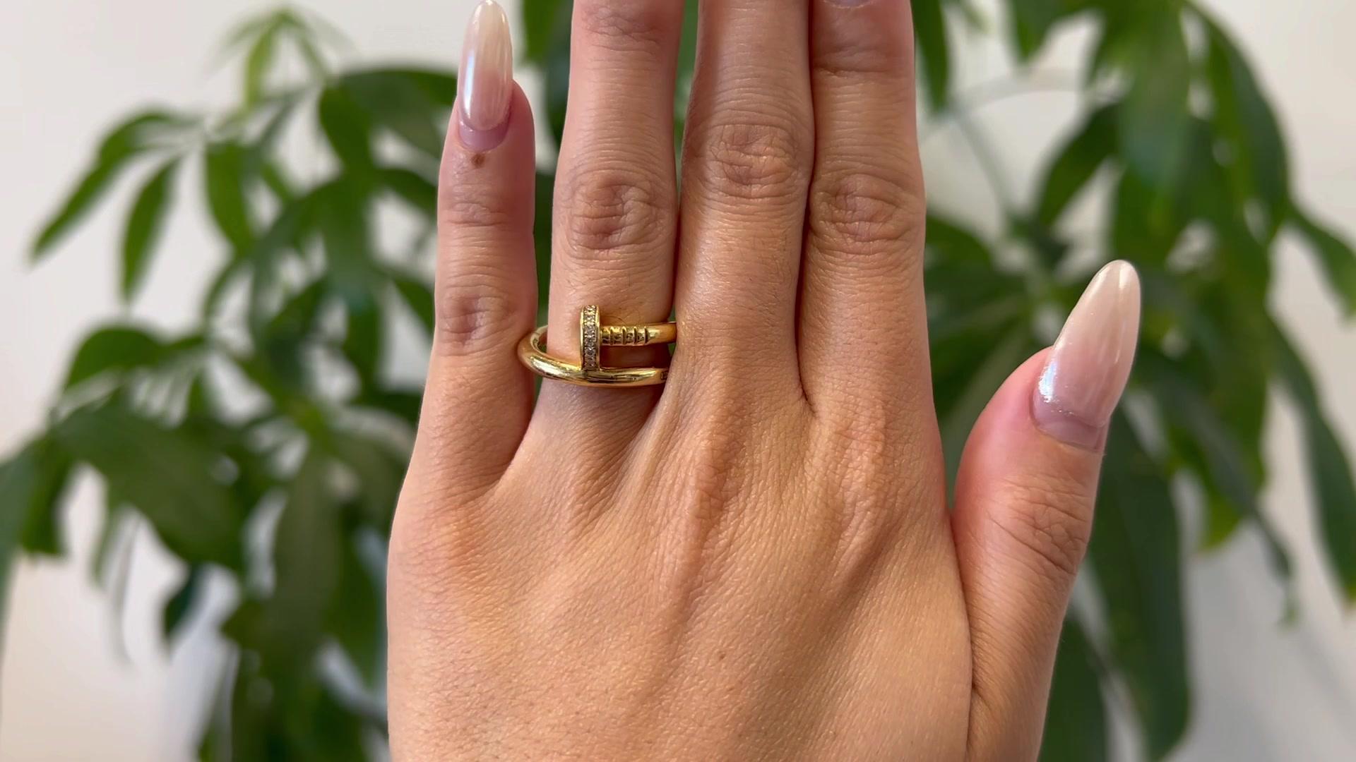 Französischer Juste Un Clou-Diamantring aus 18 Karat Gelbgold von Cartier (Brillantschliff)