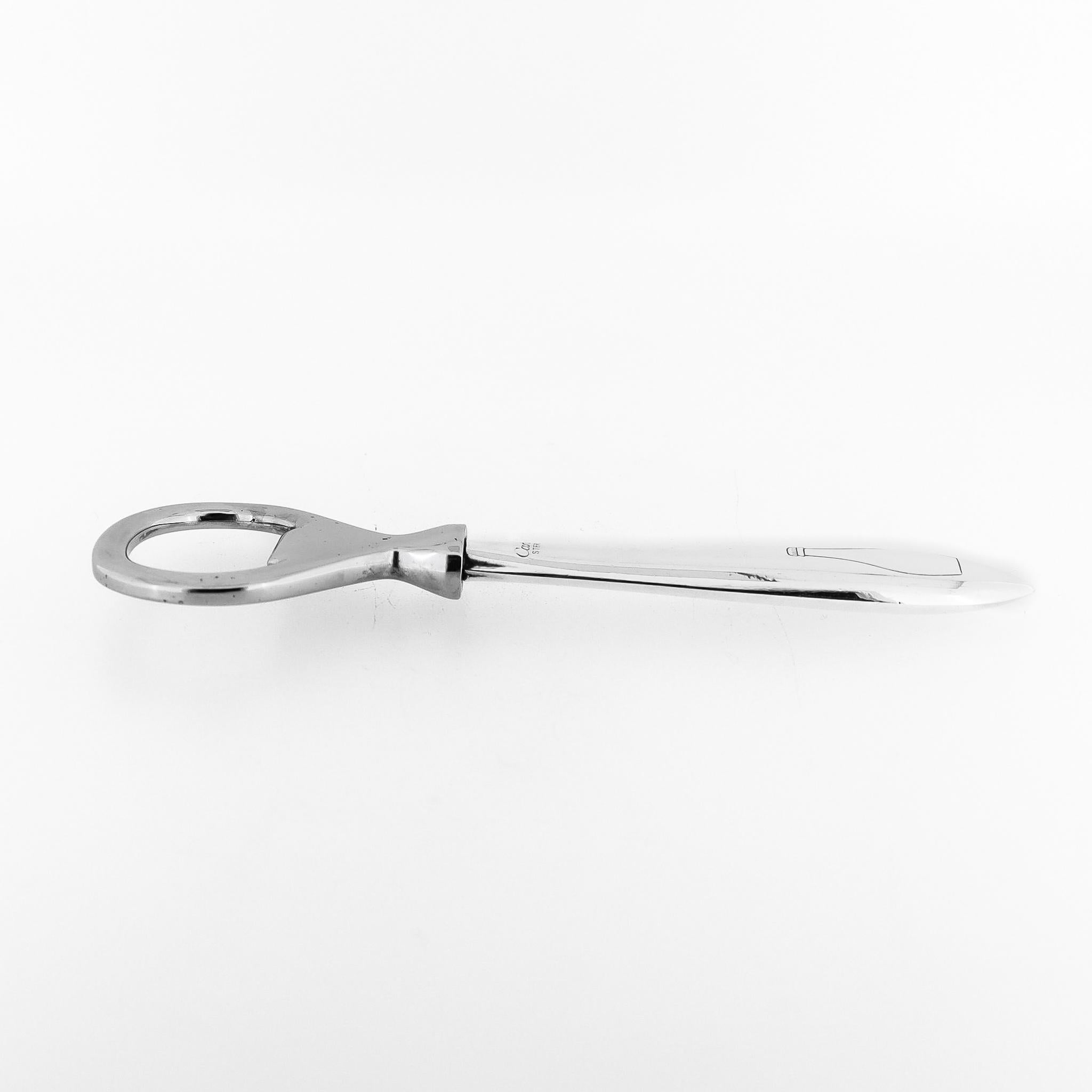 Vintage Cartier French Sterling Silver Bottle Opener 6