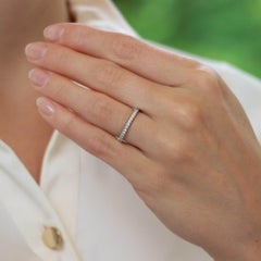 Vintage Cartier Full Diamond Eternity Band Ring in Platinum