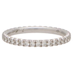 Vintage Cartier Full Diamond Eternity Band Ring in Platinum