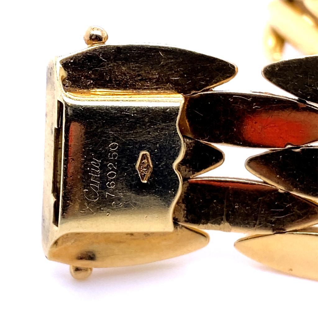 Vintage-Armband aus 18 Karat Gelbgold von Cartier Gentiane, um 1990 im Angebot 2