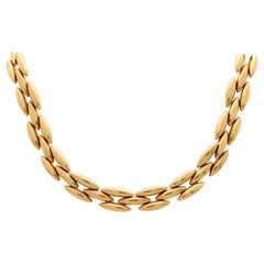 Retro Cartier 'Gentiane' Oval Link Necklace in 18k Yellow Gold