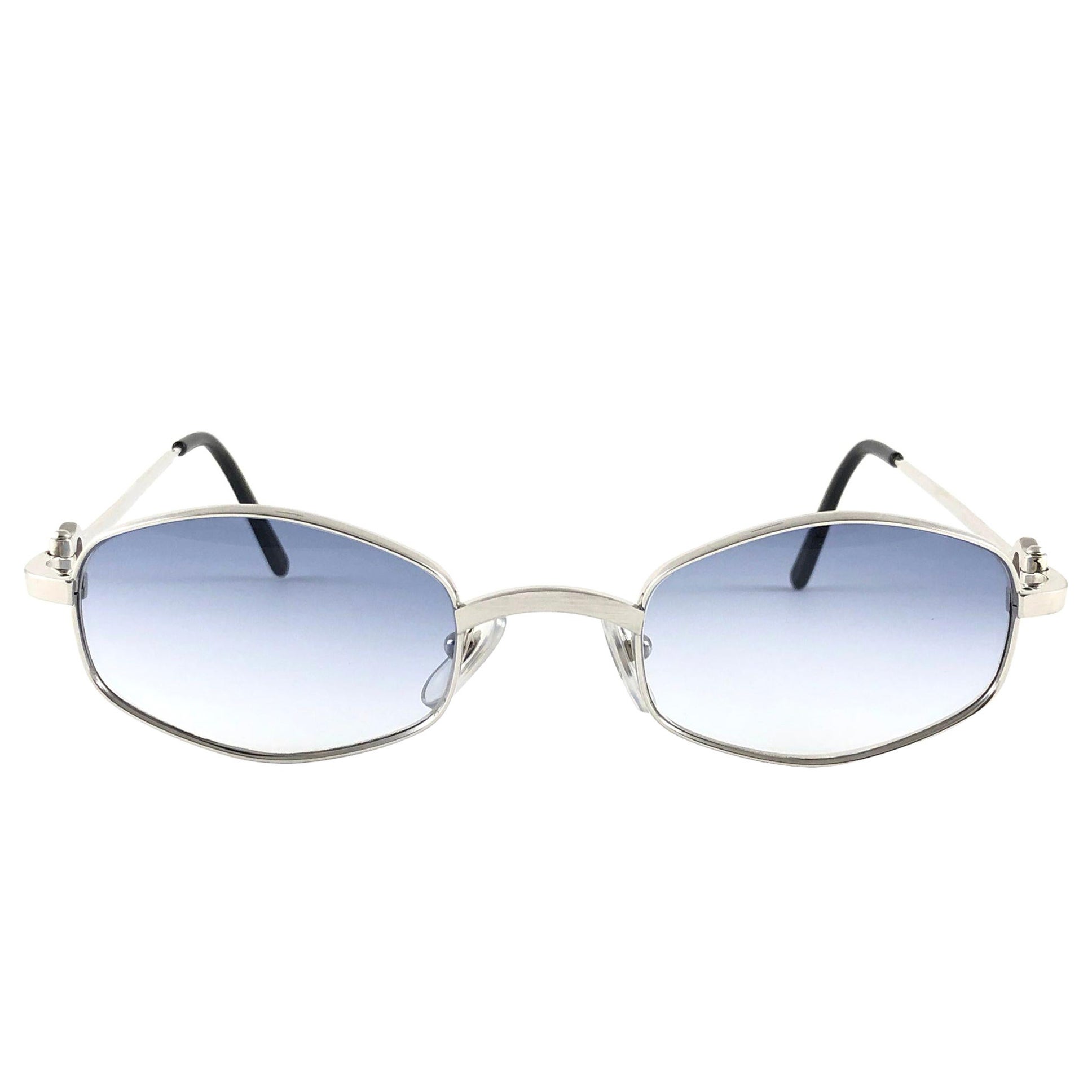Cartier Ginger brushed platine plated with light (uv protection) lenses. 
All hallmarks. Cartier silver signs on the earpaddles. These are like a pair of jewels on your nose with the 18k platine plated accents. Beautiful design and a real sign of