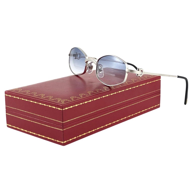 Vintage Cartier Ginger sunglasses, NEW VINTAGE CARTIER GINGER 45MM PLATINE GRADIENT LENSES  main image 2