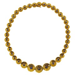 Vintage Cartier Gold and Sapphire Necklace, Circa 1960