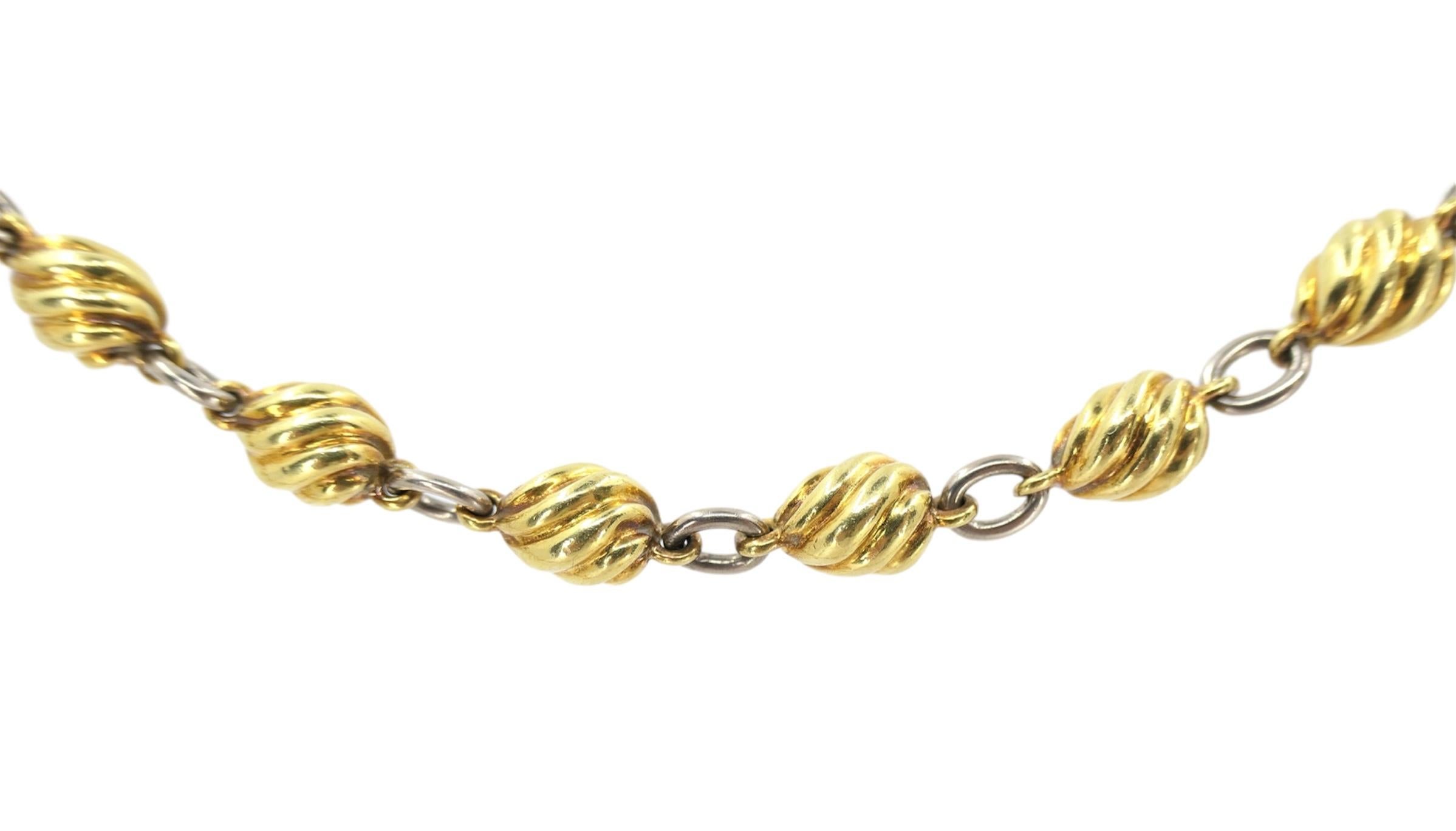 da uomo o donna Collana d'epoca Cartier a barile d'oro A Link in vendita