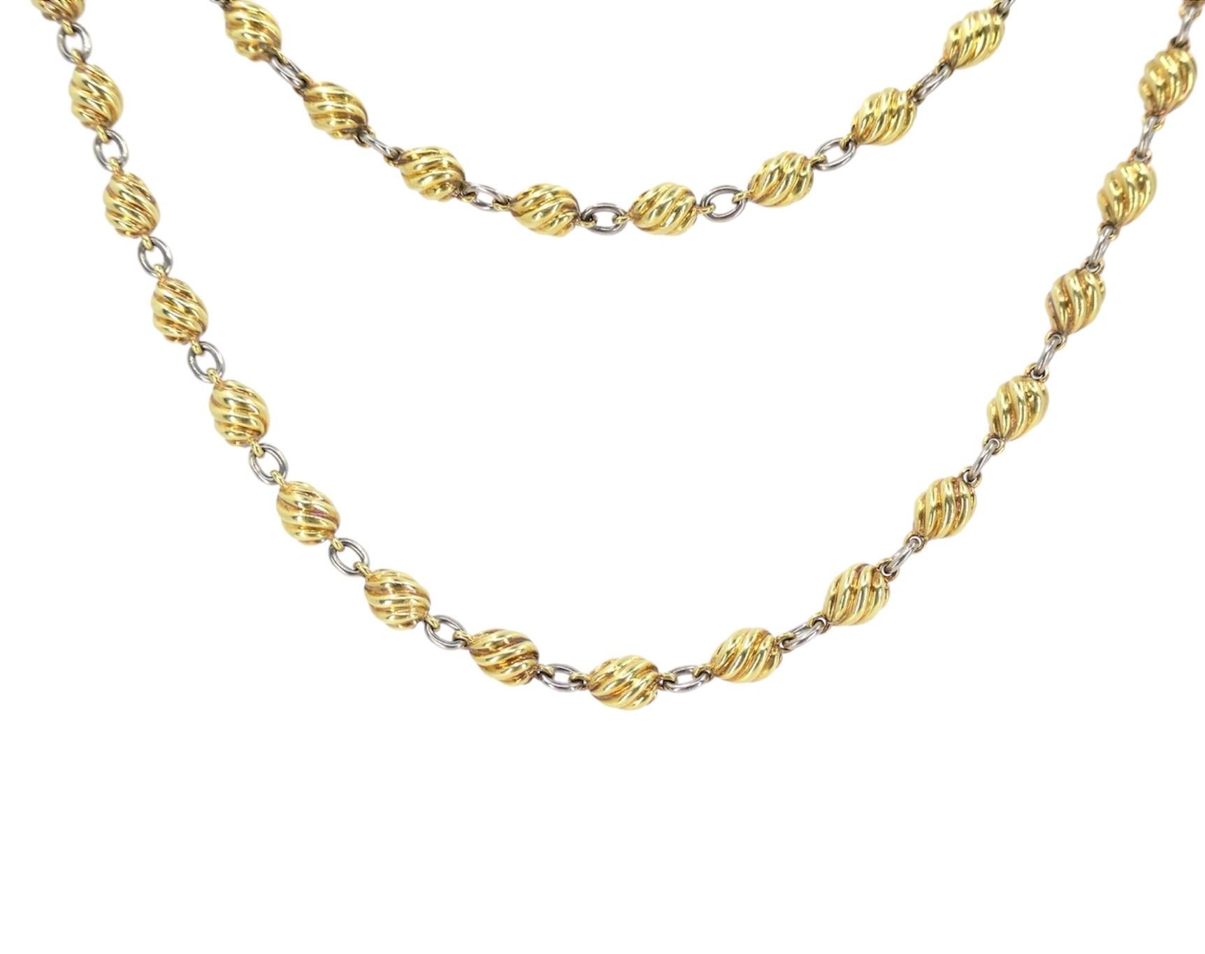 Collana d'epoca Cartier a barile d'oro A Link in vendita 1
