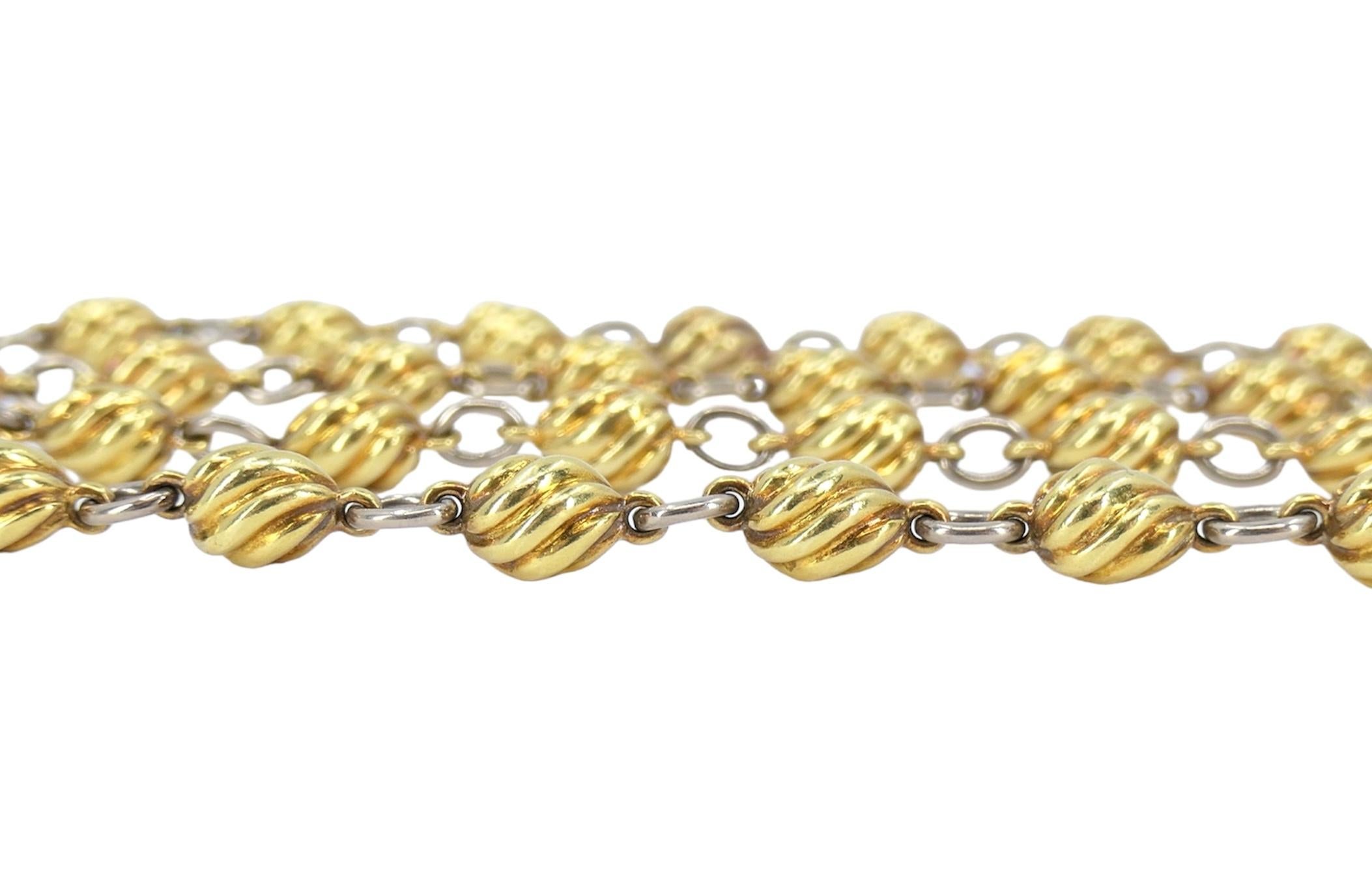 Collana d'epoca Cartier a barile d'oro A Link in vendita 3