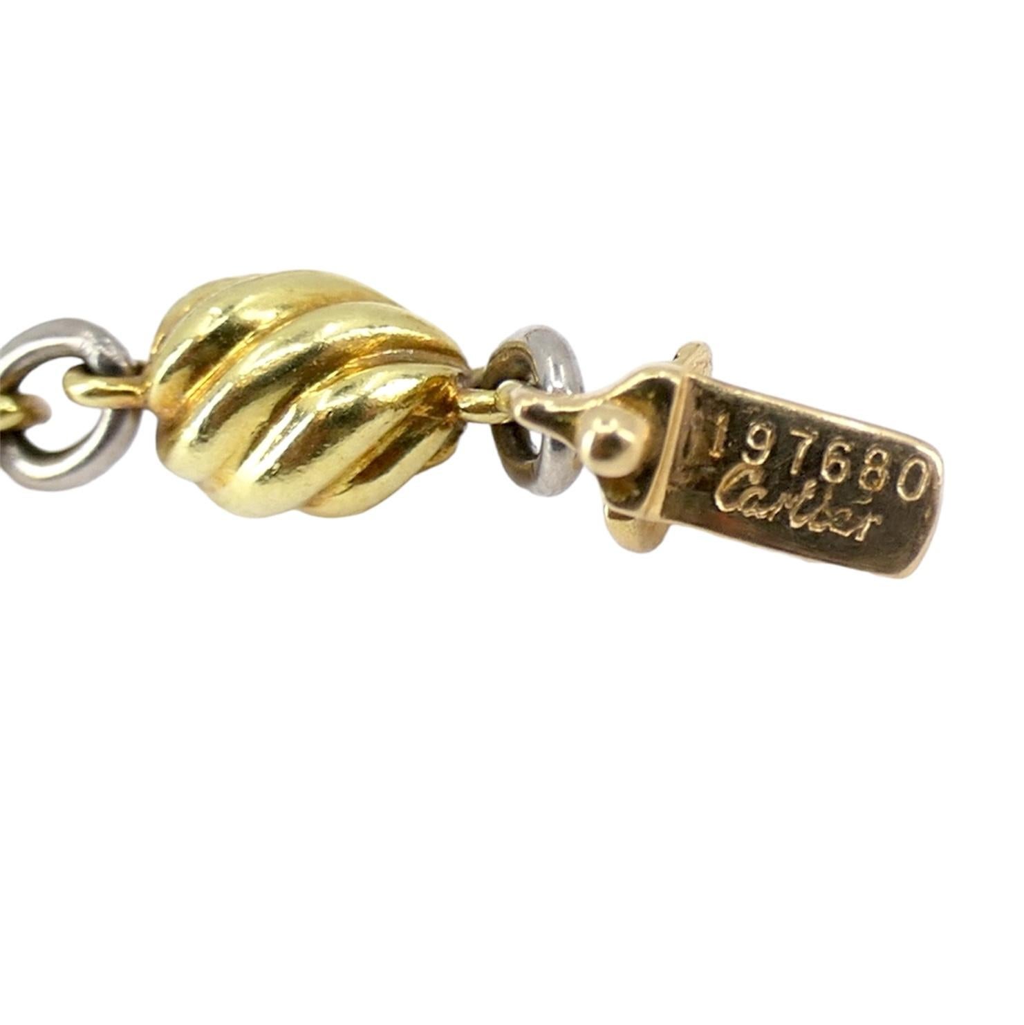 Collana d'epoca Cartier a barile d'oro A Link in vendita 5