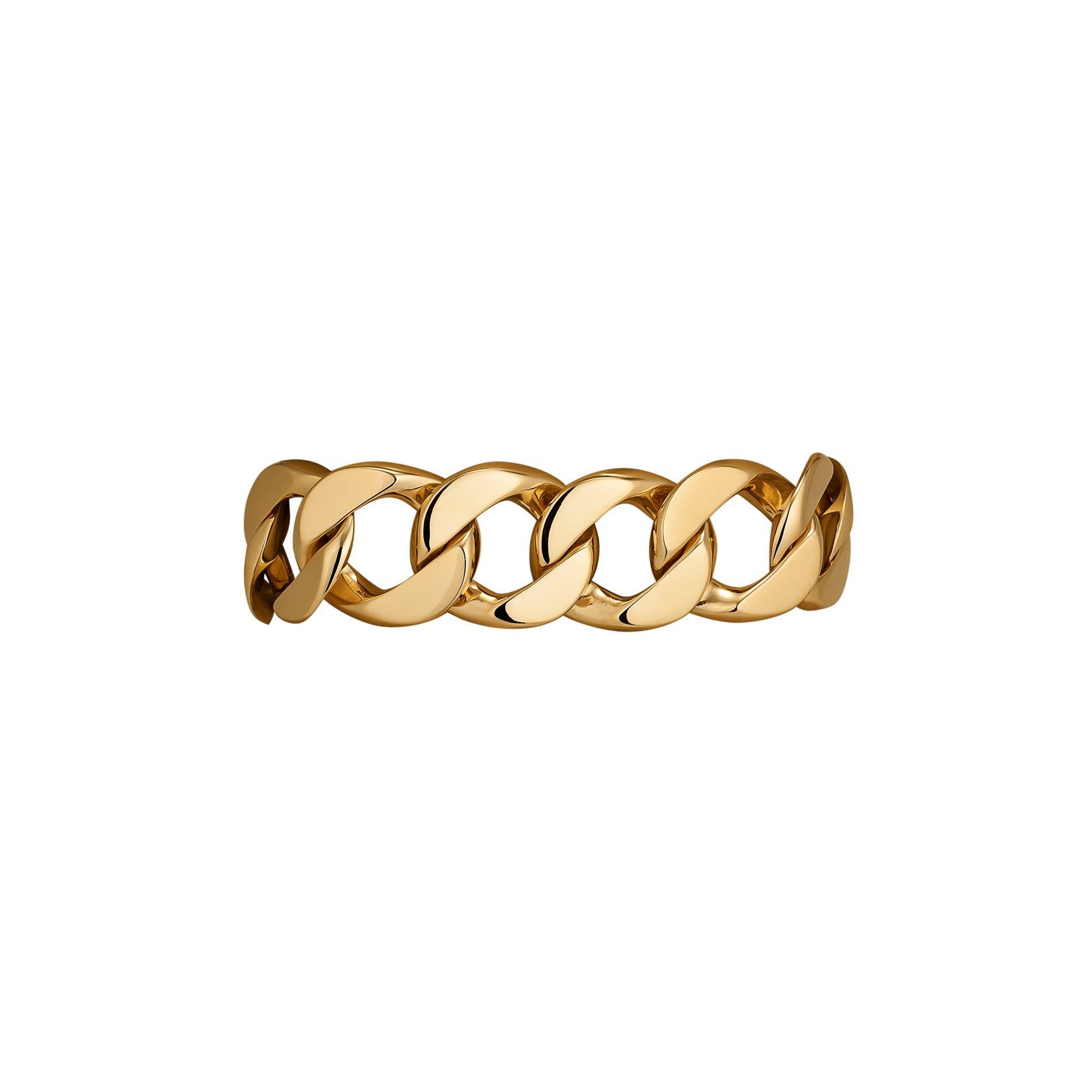 This handsome Cartier vintage, circa 1965, curb link 14 karat yellow gold bracelet is as timelessly elegant as it gets.  Whether worn alone or with other bracelets, this iconic collectible is a must have heirloom piece.  7 1/2