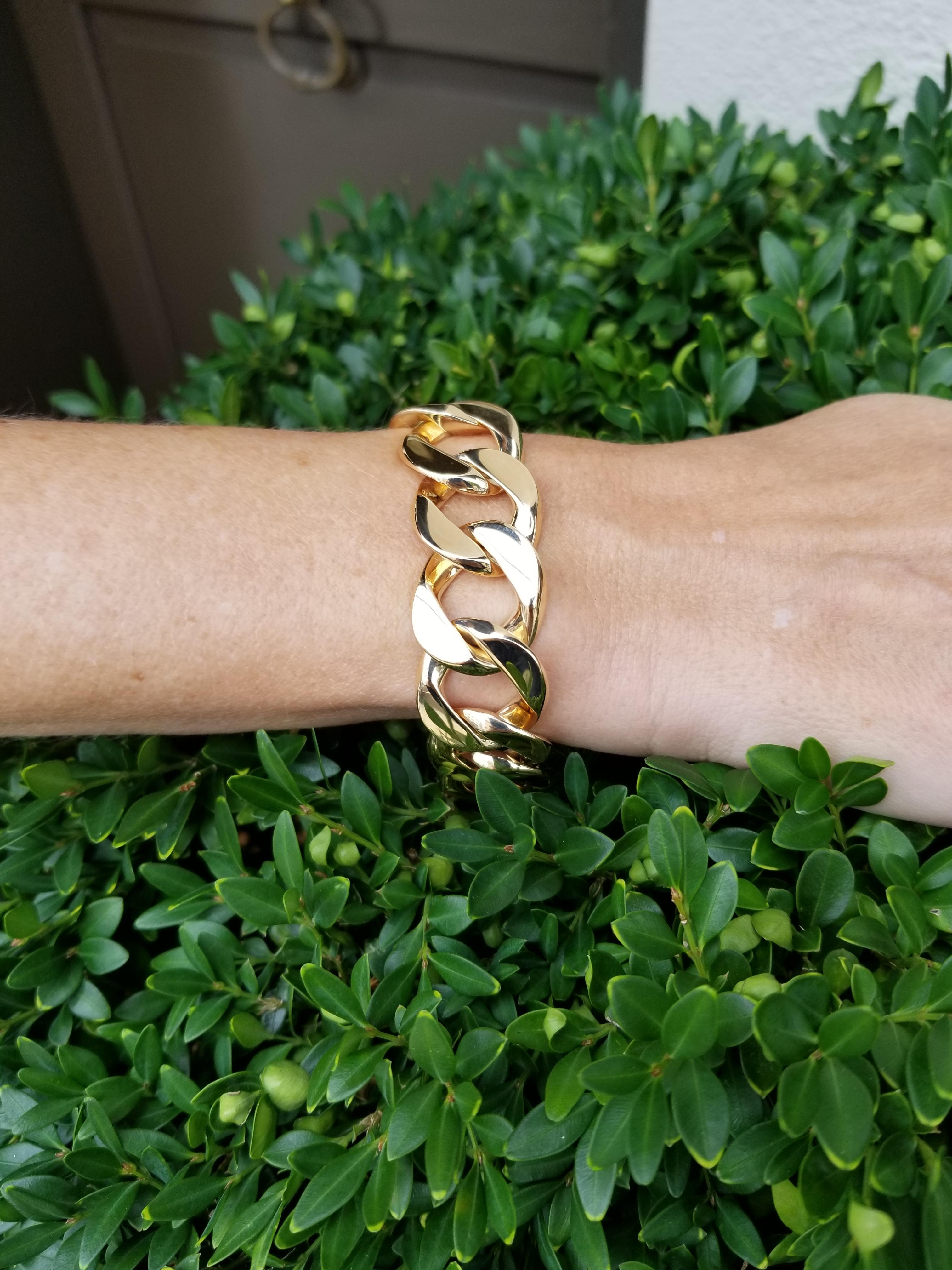 60s chunky gold curb bracelet thick tortoiseshell cuban link chain bracelet for women retro curb bracelet black curb link bracelet