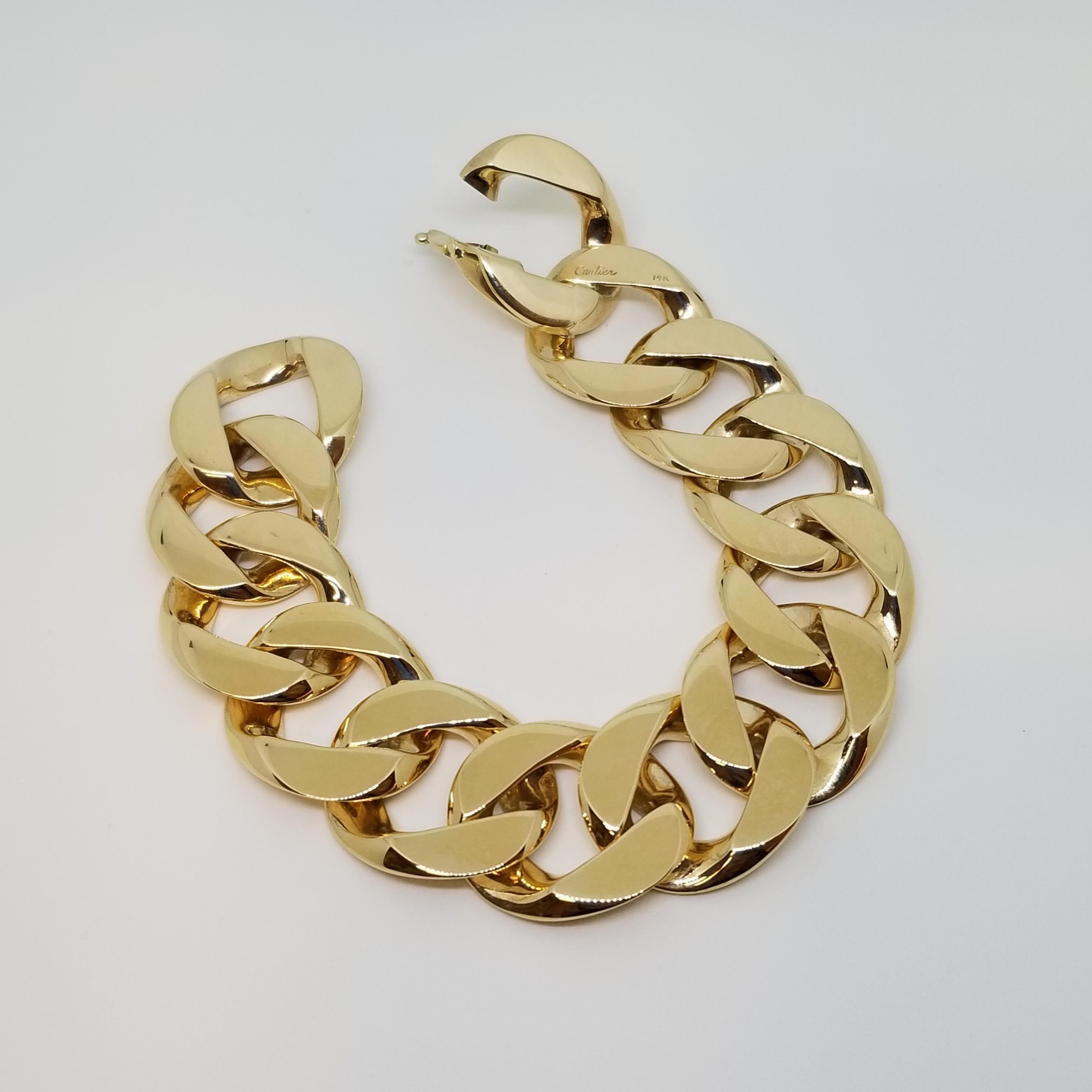 vintage cartier link bracelet
