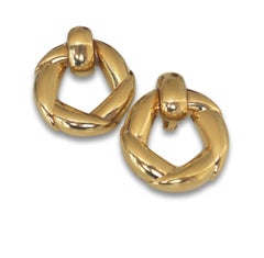 Vintage Cartier Gold Door-Knocker Earrings