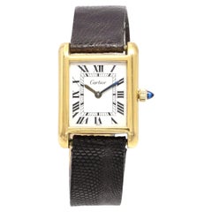 Vintage Cartier Gold Plated Tank Manual Wind Watch