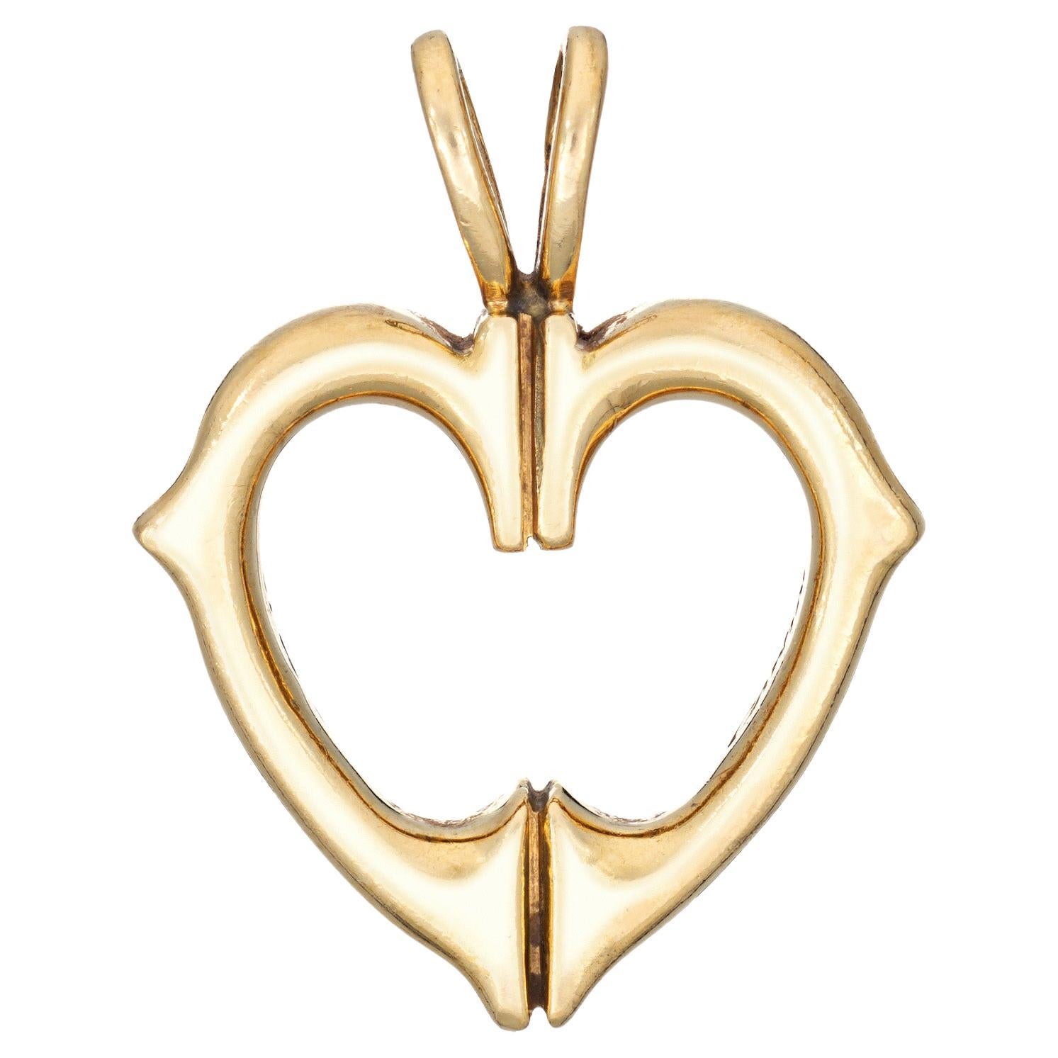 Ciondolo cuore Cartier d'epoca in oro giallo 18 carati Estate Jewelry