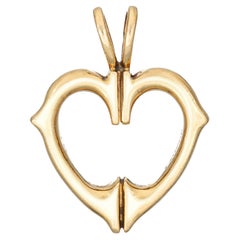 Vintage Cartier Pendentif Coeur Or Jaune 18k Estate Fine Signed Jewelry