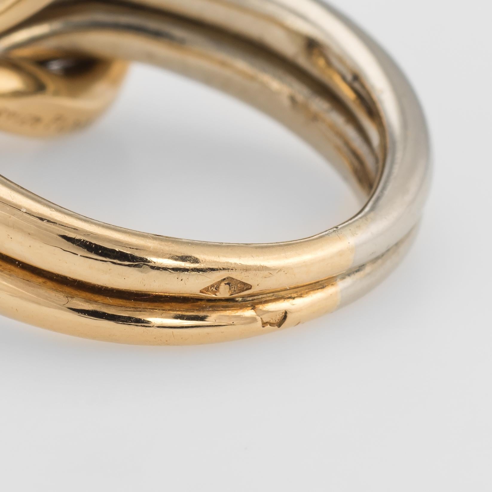 Women's Vintage Cartier Hercules Love Knot Ring 18 Karat Gold Paris Estate Jewelry